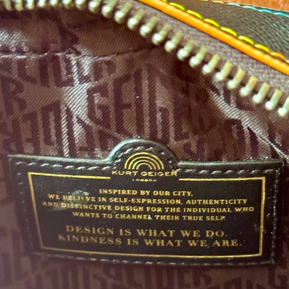 NWOT Kurt Geiger Black Crossbody Bag with Multicolor Accents - Picture 6 of 15